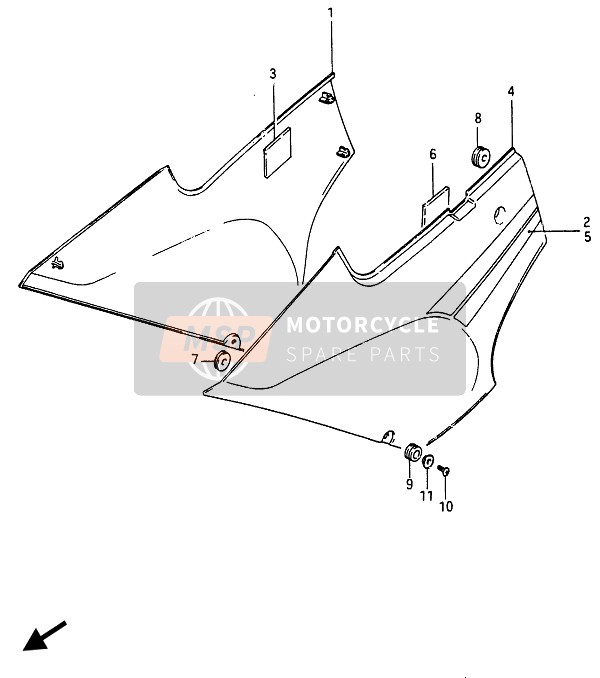 4711040A10, Frame Cover, Suzuki, 0