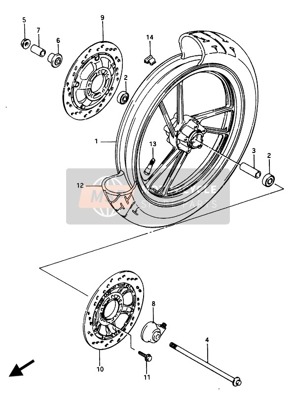 Roue avant