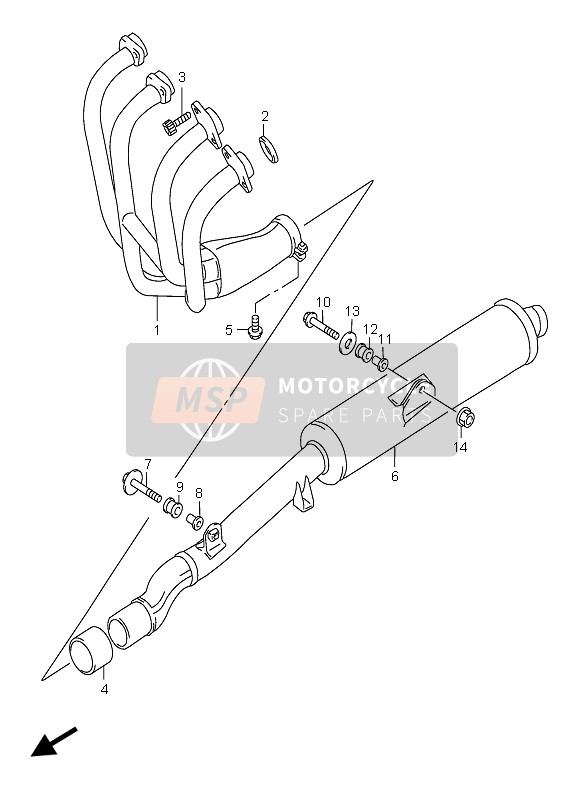 Suzuki GSX750F 2004 Muffler for a 2004 Suzuki GSX750F