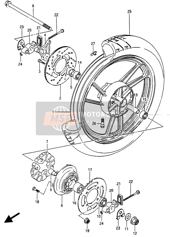 Roue arrière