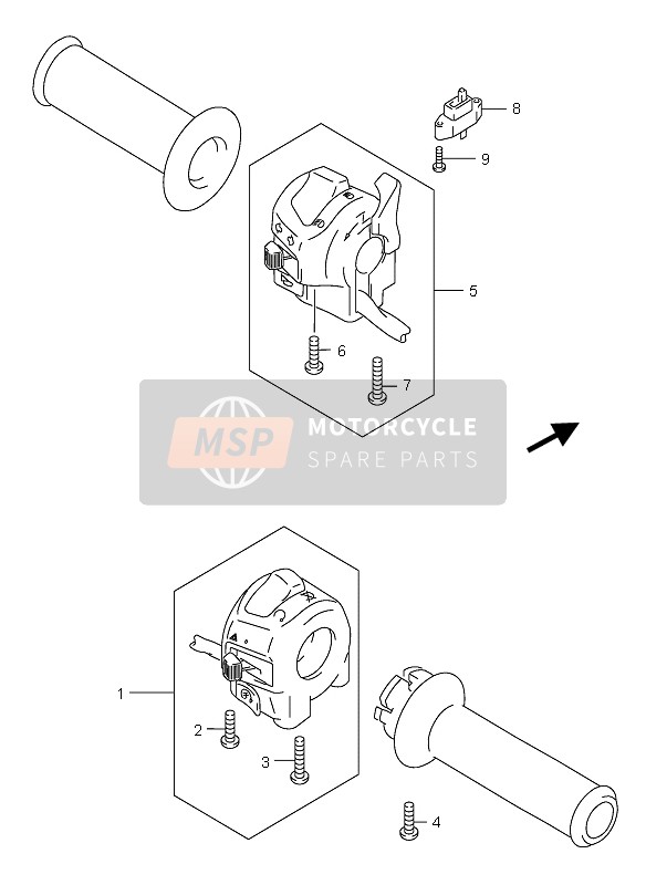 Suzuki GSX750F 2004 Handle Switch for a 2004 Suzuki GSX750F