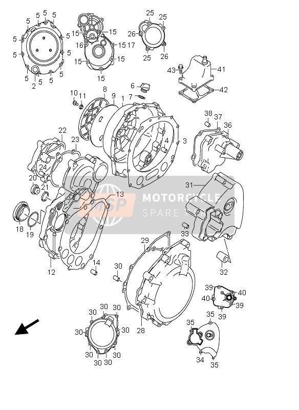 1137124F00, Deksel,Koppelin, Suzuki, 1