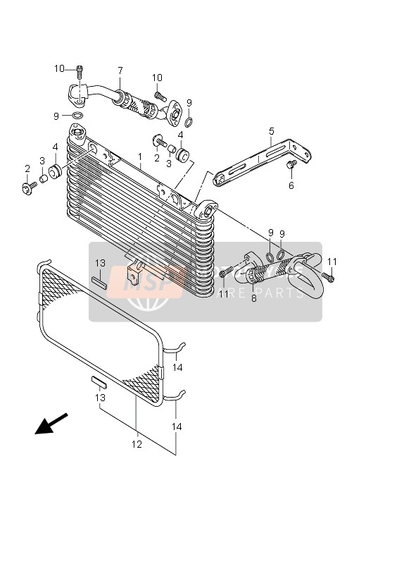 1665024F02, Guard, Oil Cooler, Suzuki, 0