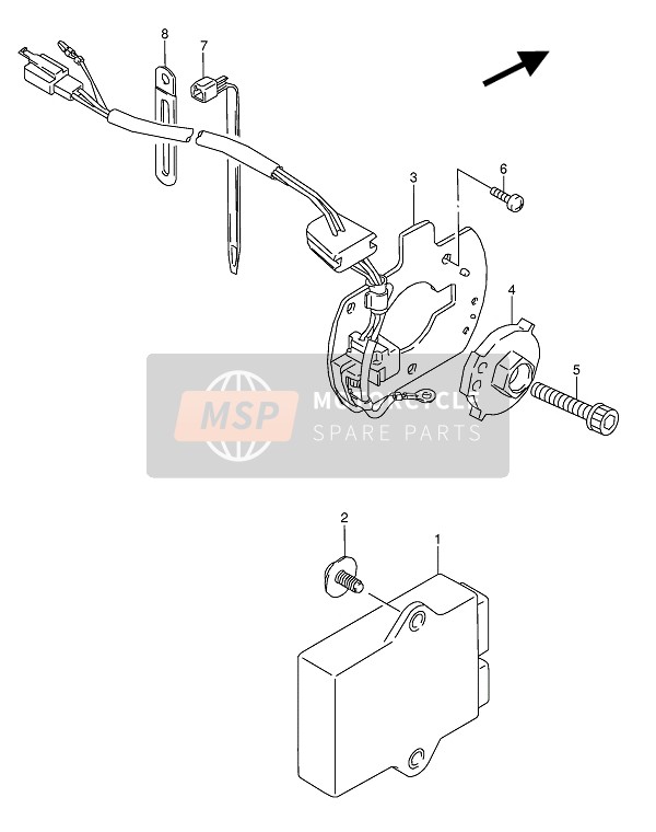 Suzuki GSX600F(U)(U2) 1988 Generatore di segnale per un 1988 Suzuki GSX600F(U)(U2)