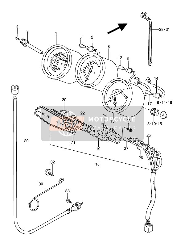 3410019C30, Conjunto Cuentakilometros, Suzuki, 3