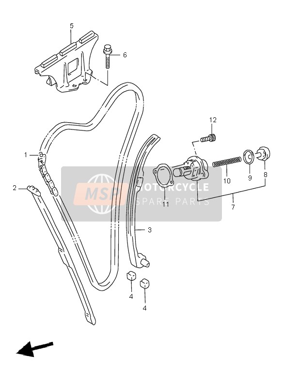 Suzuki GSX600F 1999 Catena a camme per un 1999 Suzuki GSX600F