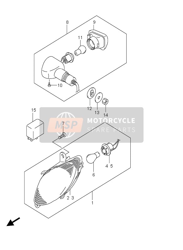 3560224F00, Lamp Assy, Front   Turnsignal Lh, Suzuki, 2