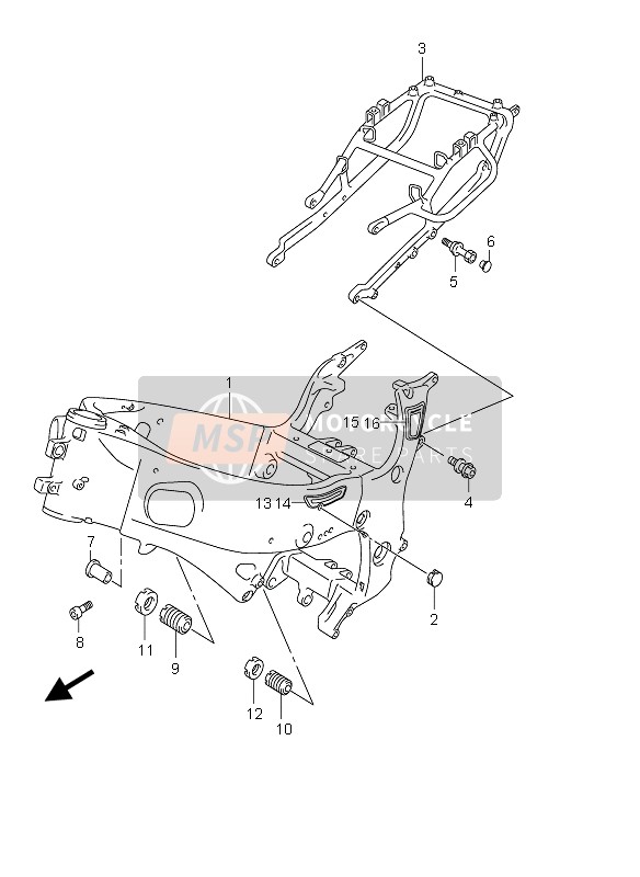 4196024F00, Pad, Tank Rail Lh, Suzuki, 0