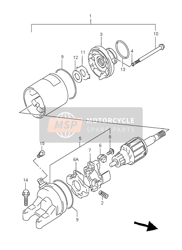 Suzuki GSX600F 1999 Starting Motor for a 1999 Suzuki GSX600F