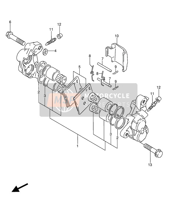 Suzuki GSX600F(U)(U2) 1988 Pinze anteriori per un 1988 Suzuki GSX600F(U)(U2)