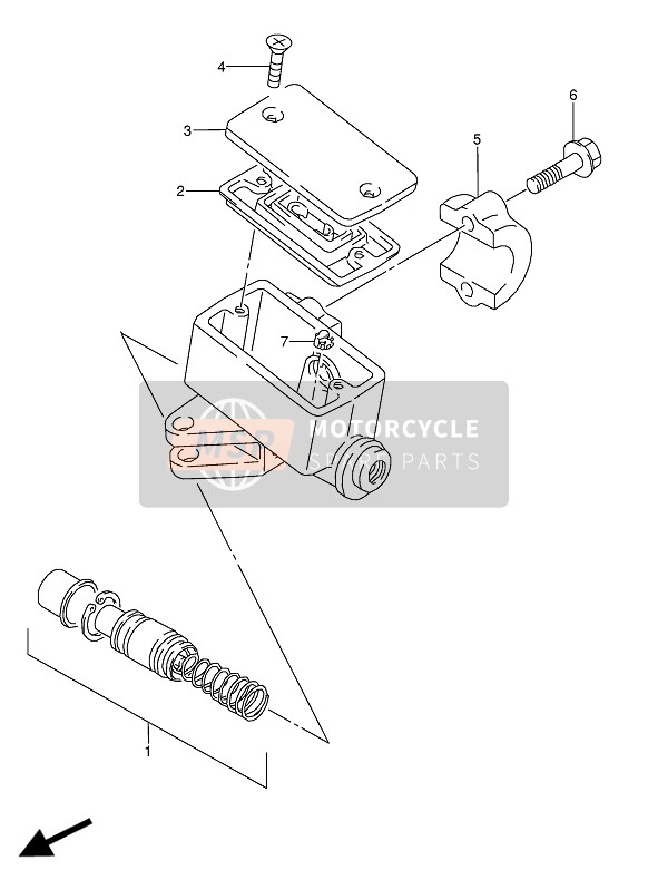 Suzuki GSX600F(U)(U2) 1988 Front Master Cylinder for a 1988 Suzuki GSX600F(U)(U2)