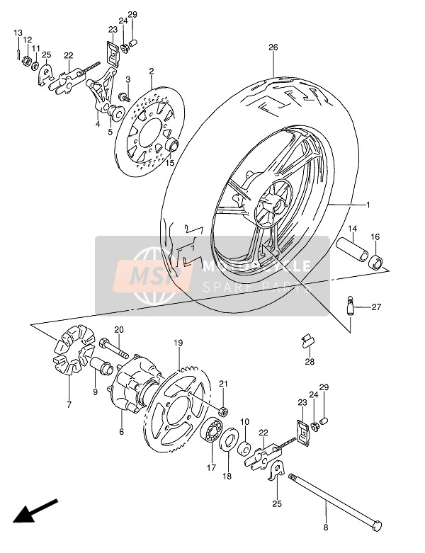 Roue arrière