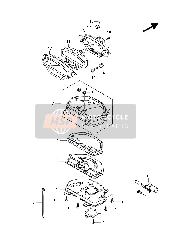 Speedometer (VZR1800ZUF E19)