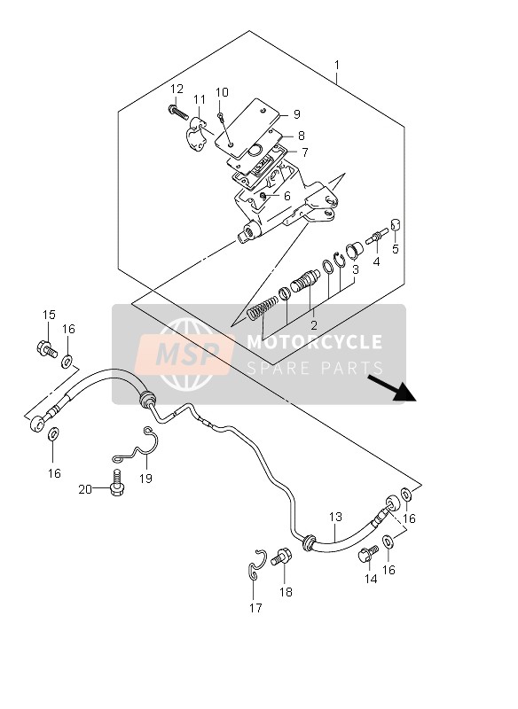 5991524F00, Clamp, Hose No.1, Suzuki, 3