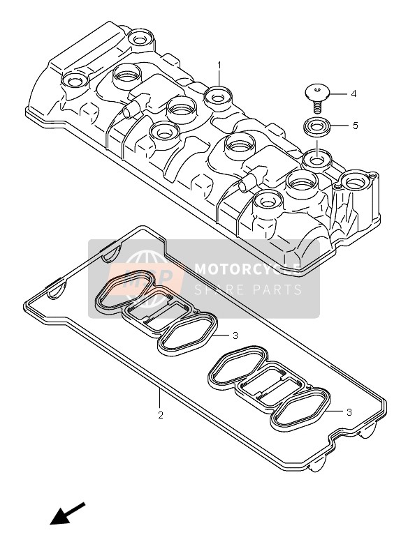 Suzuki GSX-R600 2004 Cubierta de tapa de cilindro para un 2004 Suzuki GSX-R600