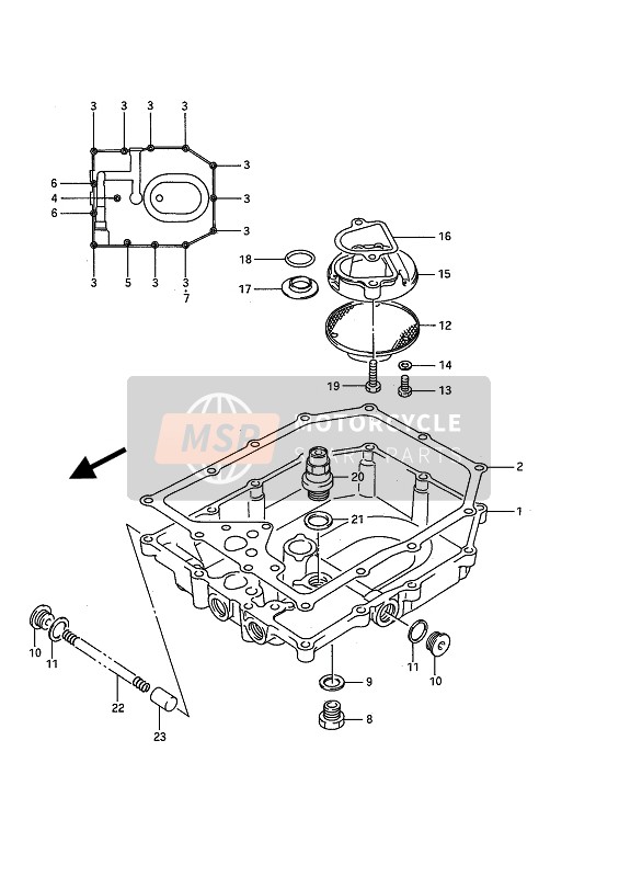 Suzuki GSX1100F 1988 Oil Pan for a 1988 Suzuki GSX1100F