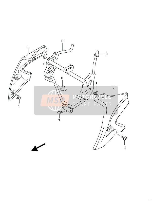 Suzuki GSF650(S)(A)(SA) BANDIT 2011 Boîtier de phare (GSF650A) pour un 2011 Suzuki GSF650(S)(A)(SA) BANDIT