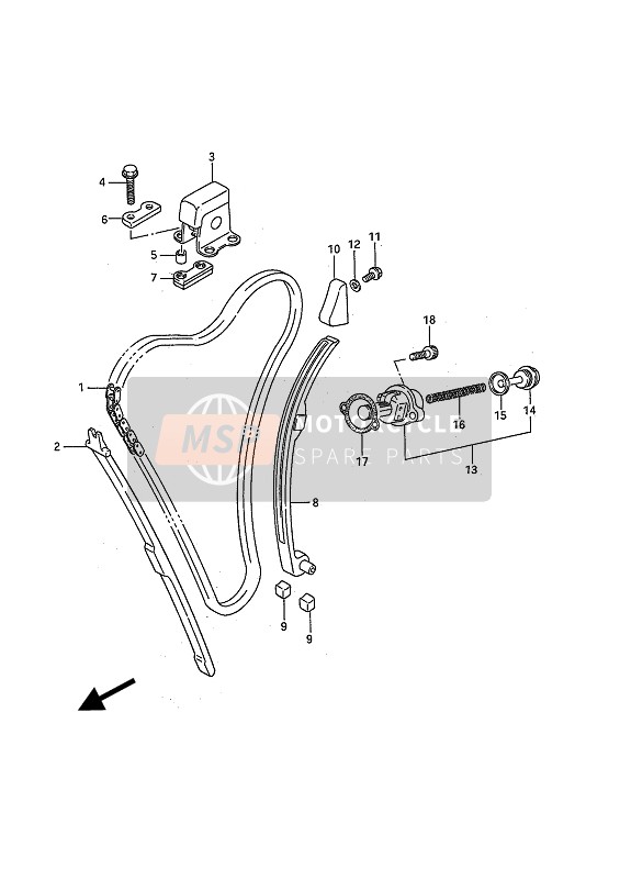 Suzuki GSX1100F 1988 Cam Chain for a 1988 Suzuki GSX1100F