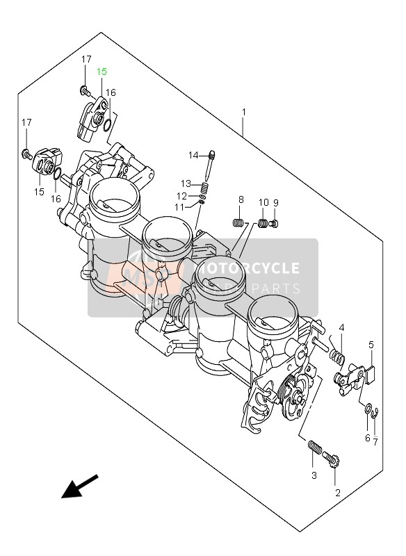 Suzuki GSX-R600 2004 Throttle Body for a 2004 Suzuki GSX-R600