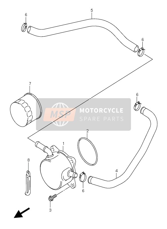 Suzuki GSX-R600 2004 Oil Cooler for a 2004 Suzuki GSX-R600