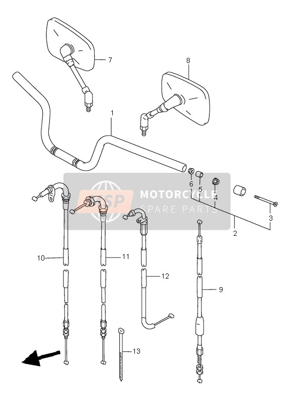 5841003F00, Cable, Starter, Suzuki, 0