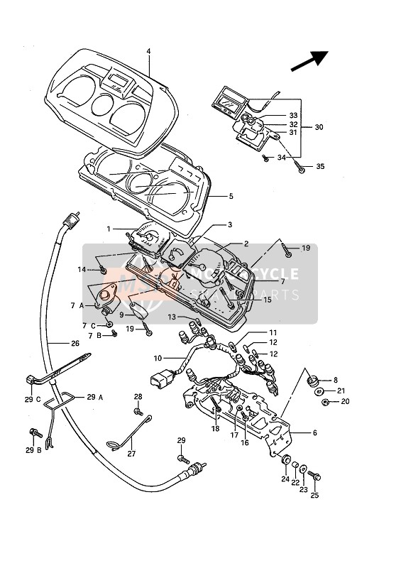 3421048B12, Tachometer, Suzuki, 0