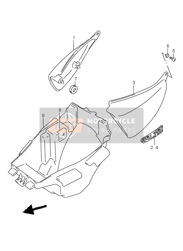 4711103F00, Cover,Frame,R, Suzuki, 0