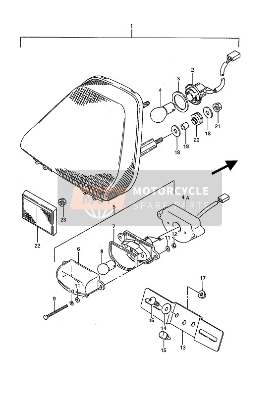 3591048B20, Lamp Assy, License, Suzuki, 0