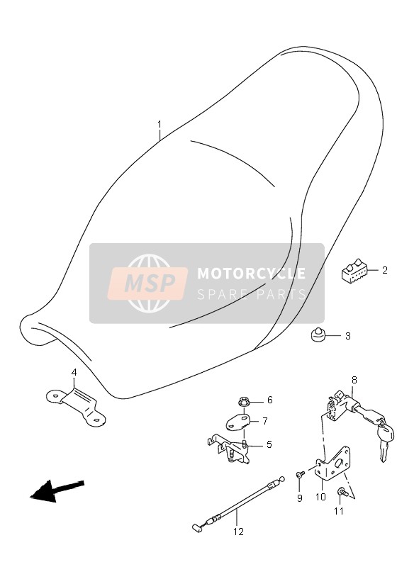 Suzuki GSX750 1999 Seat for a 1999 Suzuki GSX750