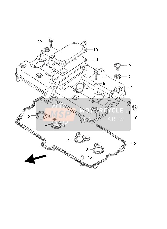 Suzuki GSX750F 1999 ZYLINDERKOPFABDECKUNG für ein 1999 Suzuki GSX750F