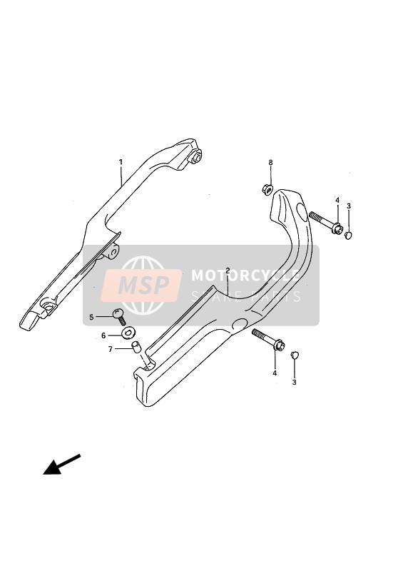 Suzuki GSX1100F 1988 Pillion Rider Handle for a 1988 Suzuki GSX1100F