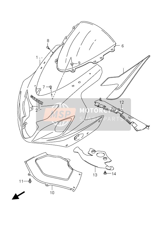 9440129G01YBA, Cowl Assy,Body(, Suzuki, 0