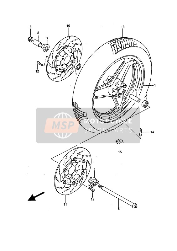 5471148B10, Axle, Front, Suzuki, 0