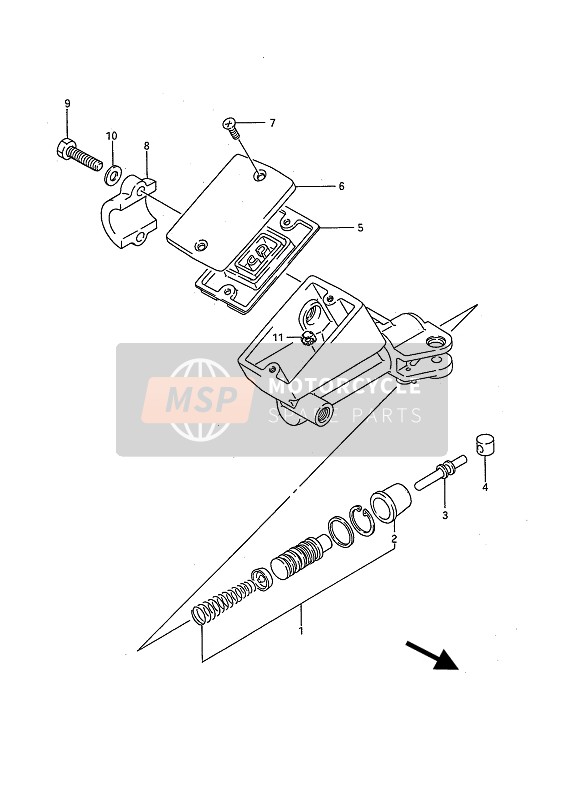 Suzuki GSX1100F 1988 Maître-cylindre d'embrayage pour un 1988 Suzuki GSX1100F