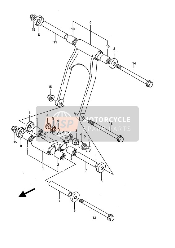 Suzuki GSX1100F 1988 Rear Cushion Lever for a 1988 Suzuki GSX1100F