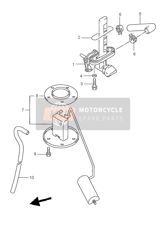 Suzuki GSX750F 1999 Grifo de combustible para un 1999 Suzuki GSX750F