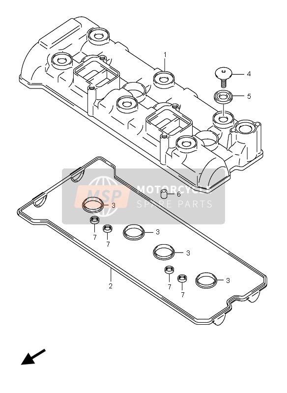 Suzuki GSX-R750 2004 Cylinder Head Cover for a 2004 Suzuki GSX-R750