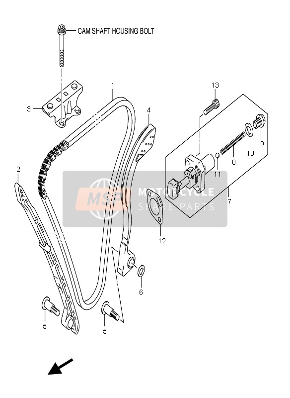 1281130G01, Tensioner,Cam C, Suzuki, 2