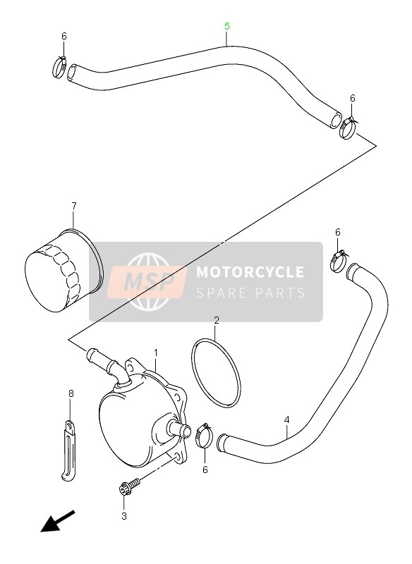 Suzuki GSX-R750 2004 Radiatore dell'olio per un 2004 Suzuki GSX-R750