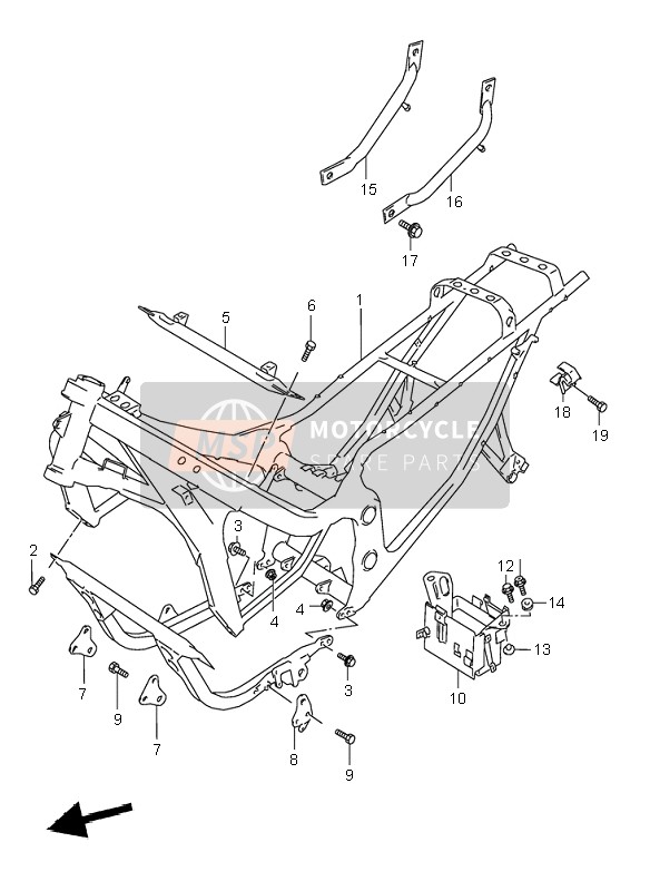 Suzuki GSX600F 1995 Frame for a 1995 Suzuki GSX600F