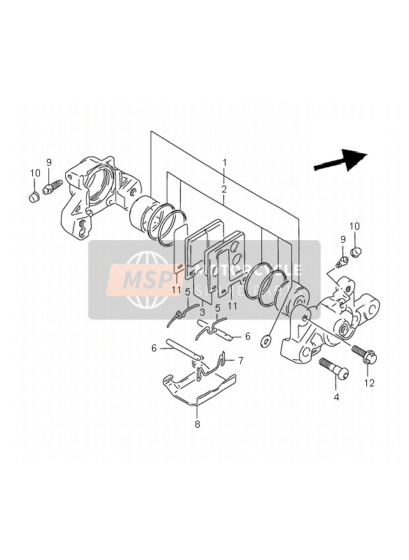 Suzuki GSX750F 1999 BREMSSATTEL HINTEN für ein 1999 Suzuki GSX750F