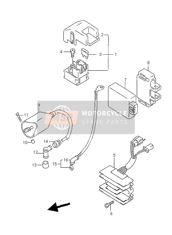 3186148B10, Capuchon Cable Motor Arranqu, Suzuki, 2