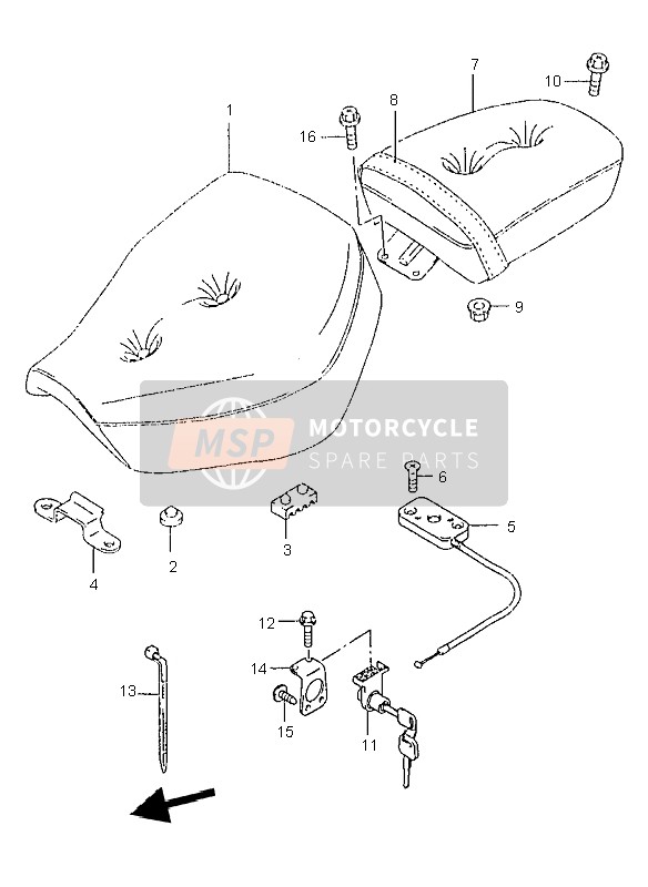 4528903F00, Steun,Zadelslot, Suzuki, 2