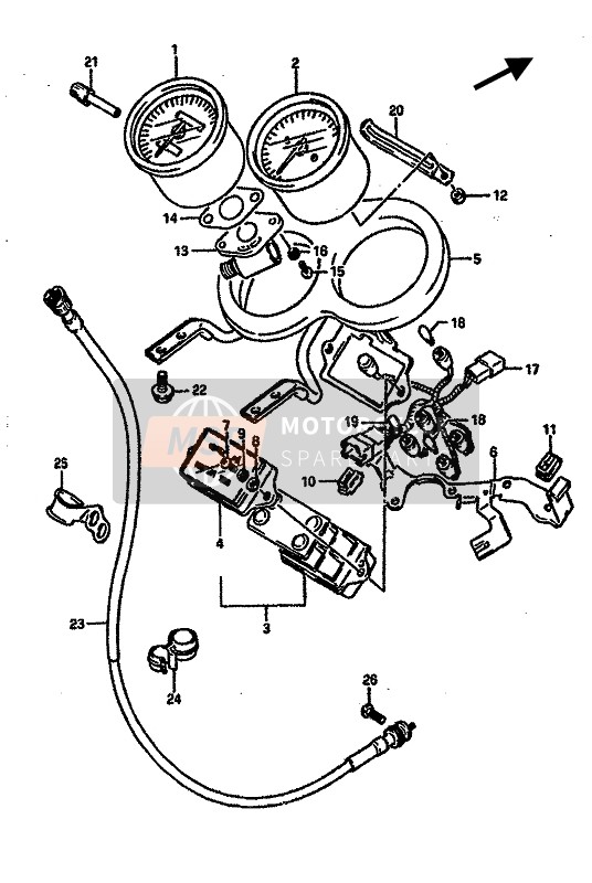 3411041C21, Speedometer, Suzuki, 0