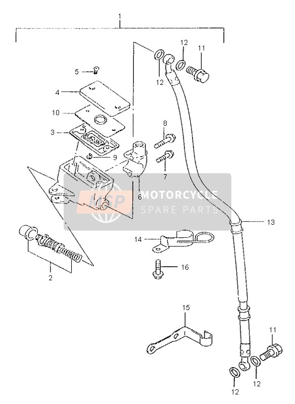 Suzuki GZ125 MARAUDER 1999 Front Master Cylinder for a 1999 Suzuki GZ125 MARAUDER