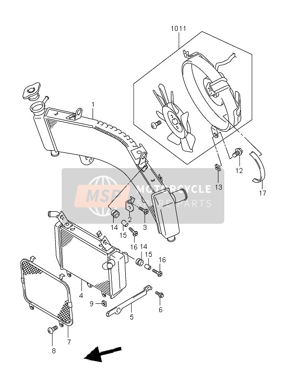 1781002FA0, Fan Assy, Radiator Rh, Suzuki, 0