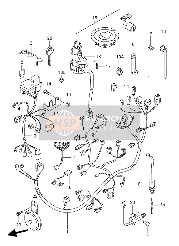 Suzuki TL1000R 1999 Wiring Harness for a 1999 Suzuki TL1000R