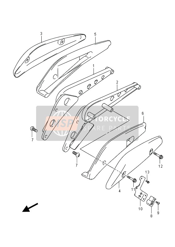 Suzuki VZR1800(N)(Z)(R) (M1800) INTRUDER 2012 Agarre de la manija del marco (VZR1800UF E19) para un 2012 Suzuki VZR1800(N)(Z)(R) (M1800) INTRUDER