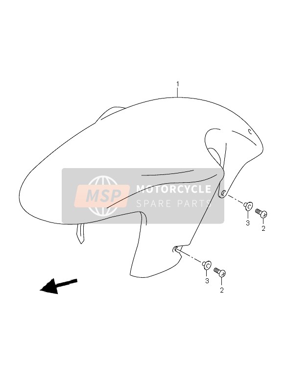 Suzuki TL1000R 1999 Front Fender for a 1999 Suzuki TL1000R