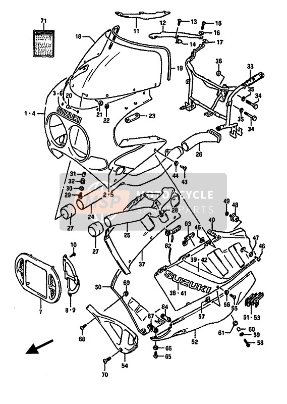 9447017C307JJ, Cowling, Suzuki, 2